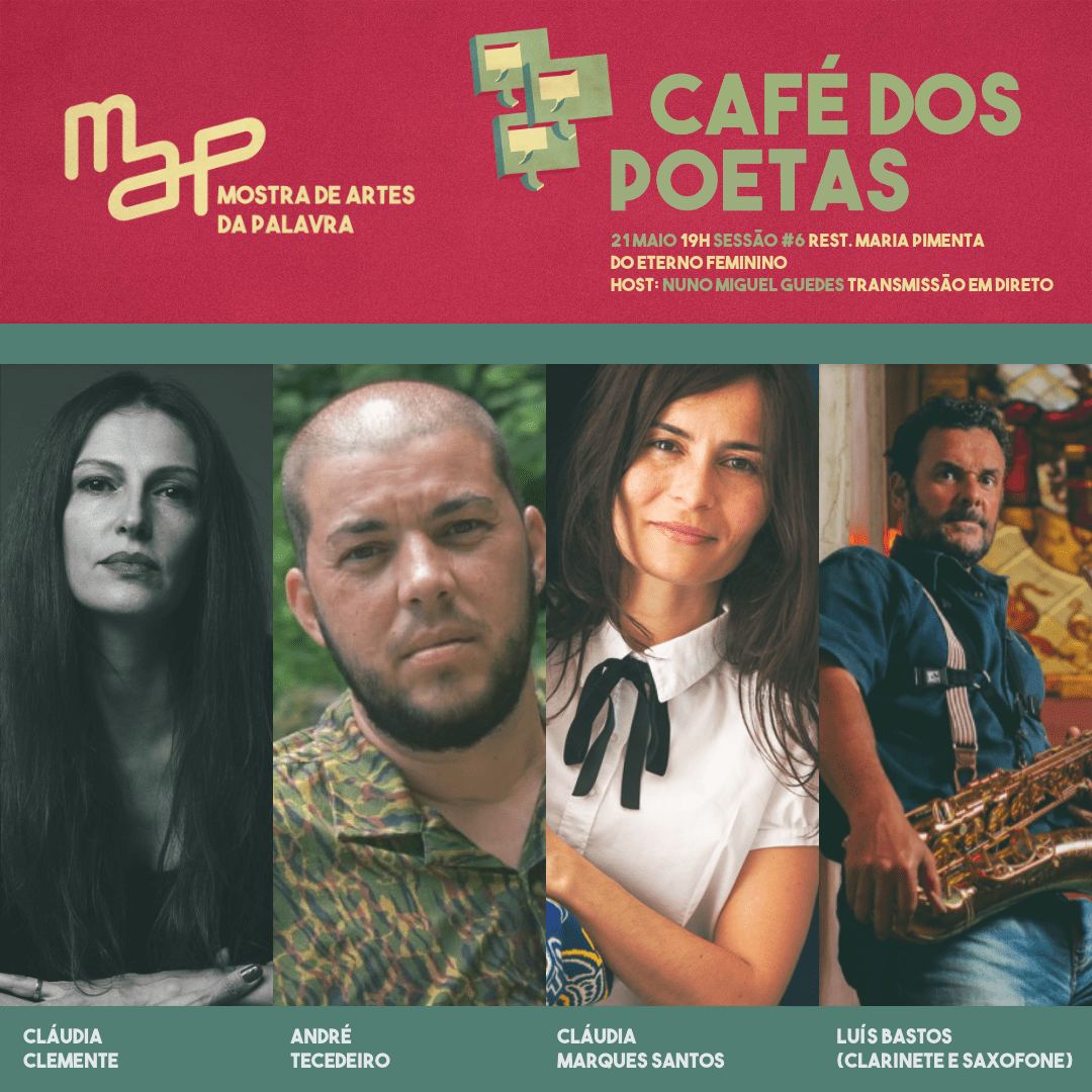 Cartaz da sessão 6 do Café dos Poetas